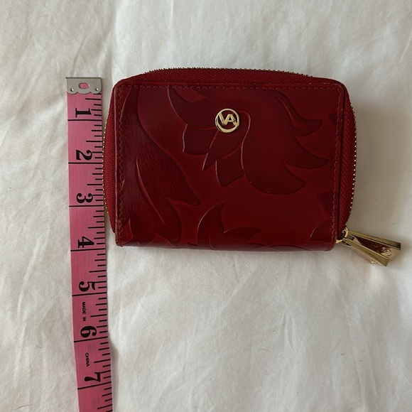 Valentina red genuine leather mini wallet - Picture 5 of 5